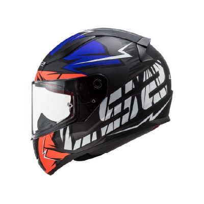 CASCO LS2 353 CROMO Matt Orange Blue
