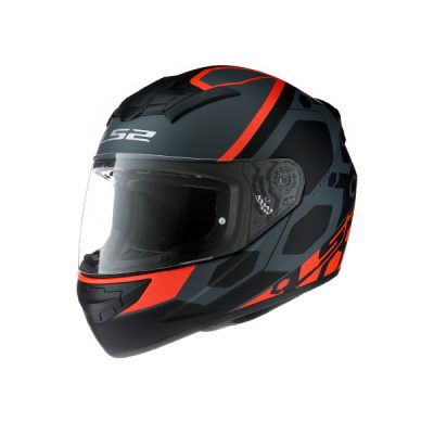 CASCO LS2 352 ROOKIE MEIN - Matt Black Orange