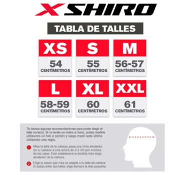 Medidas - Tabla de talles SHIRO